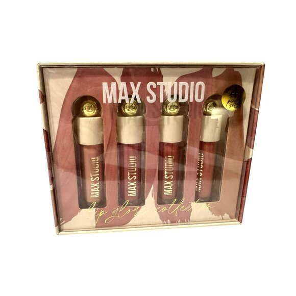 Max Studio Collection 4 Pieces Lip Gloss Roll-On Cruelty Free Soft Colors NEW - Picture 3 of 3